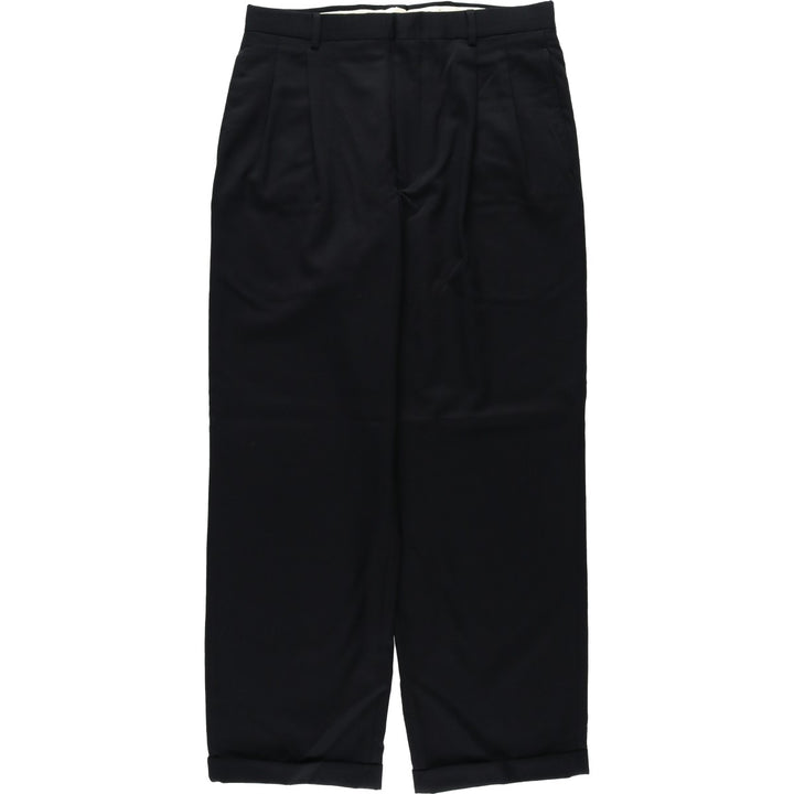 LLBean two-pleat slacks, men's size W33 (approx.), vintage. unclear black type Vintage Second Hand