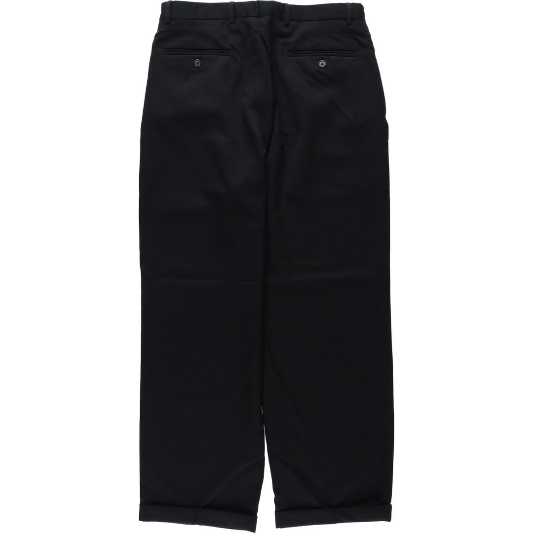 LLBean two-pleat slacks, men's size W33 (approx.), vintage. unclear black type Vintage Second Hand
