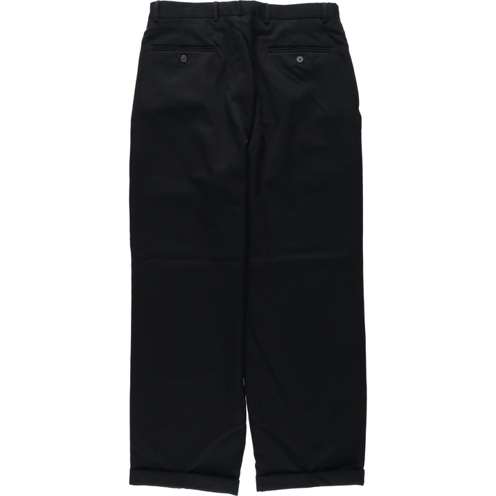 LLBean two-pleat slacks, men's size W33 (approx.), vintage. unclear black type Vintage Second Hand
