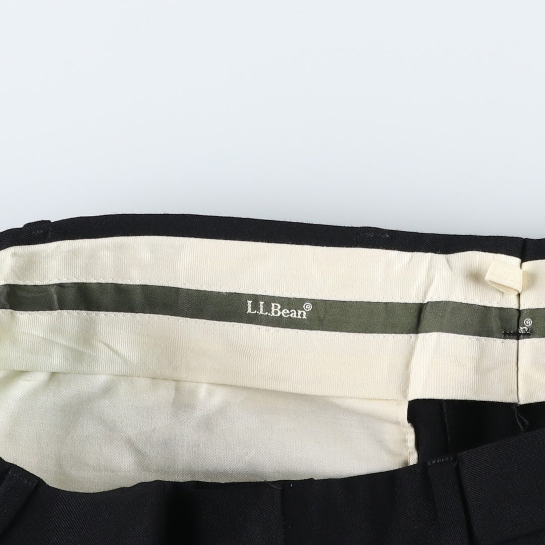 LLBean two-pleat slacks, men's size W33 (approx.), vintage. unclear black type Vintage Second Hand