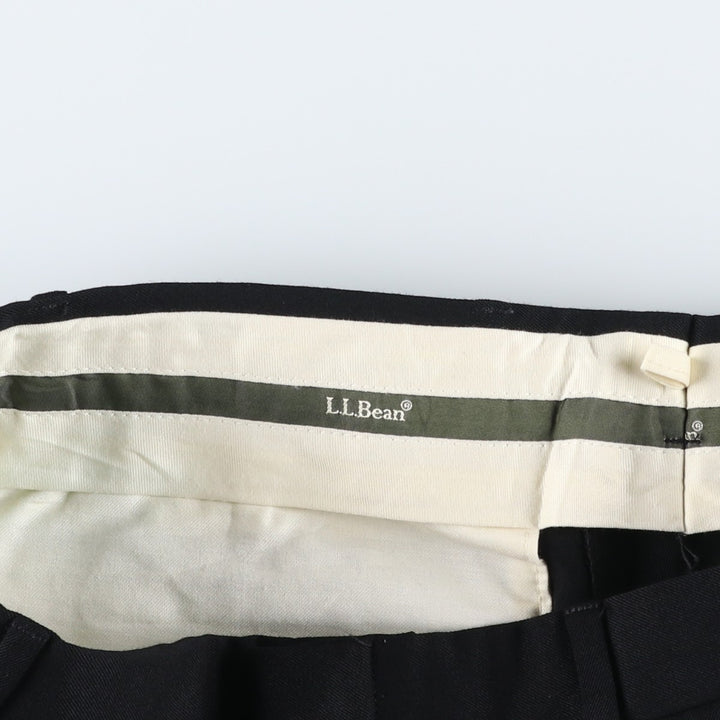 LLBean two-pleat slacks, men's size W33 (approx.), vintage. unclear black type Vintage Second Hand