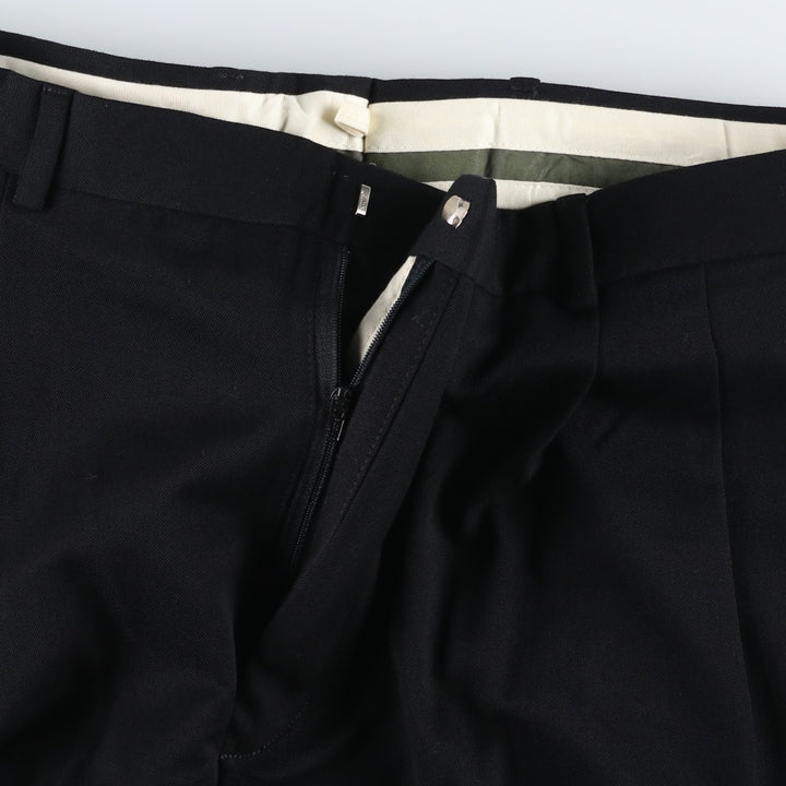 LLBean two-pleat slacks, men's size W33 (approx.), vintage. unclear black type Vintage Second Hand
