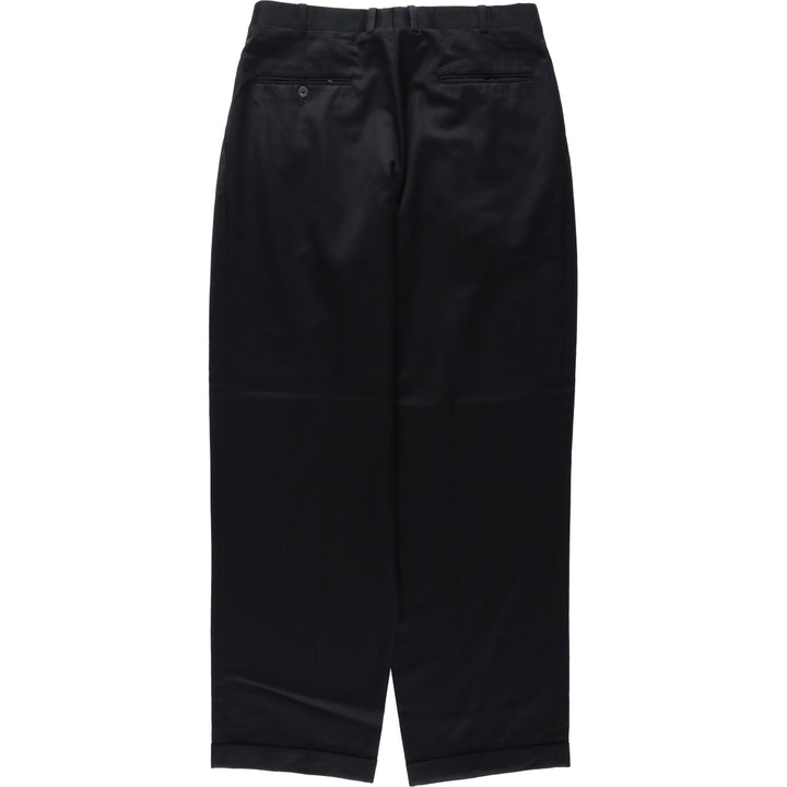 JB Britches NORDSTROM Three-Pleat Wool Trousers, Made in USA, Men's Size W32 (approx.), Vintage wool black type Vintage Second Hand