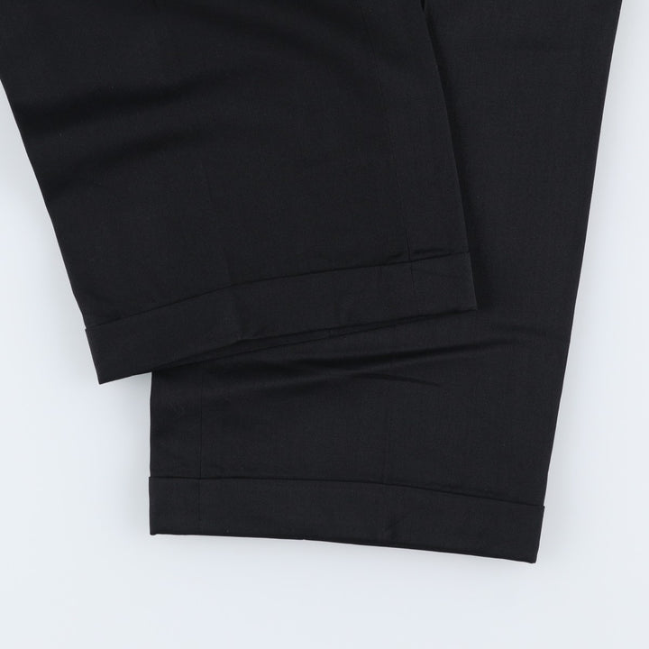 JB Britches NORDSTROM Three-Pleat Wool Trousers, Made in USA, Men's Size W32 (approx.), Vintage wool black type Vintage Second Hand