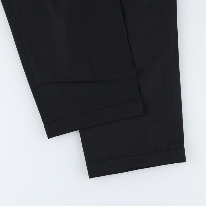 JB Britches NORDSTROM Three-Pleat Wool Trousers, Made in USA, Men's Size W32 (approx.), Vintage wool black type Vintage Second Hand