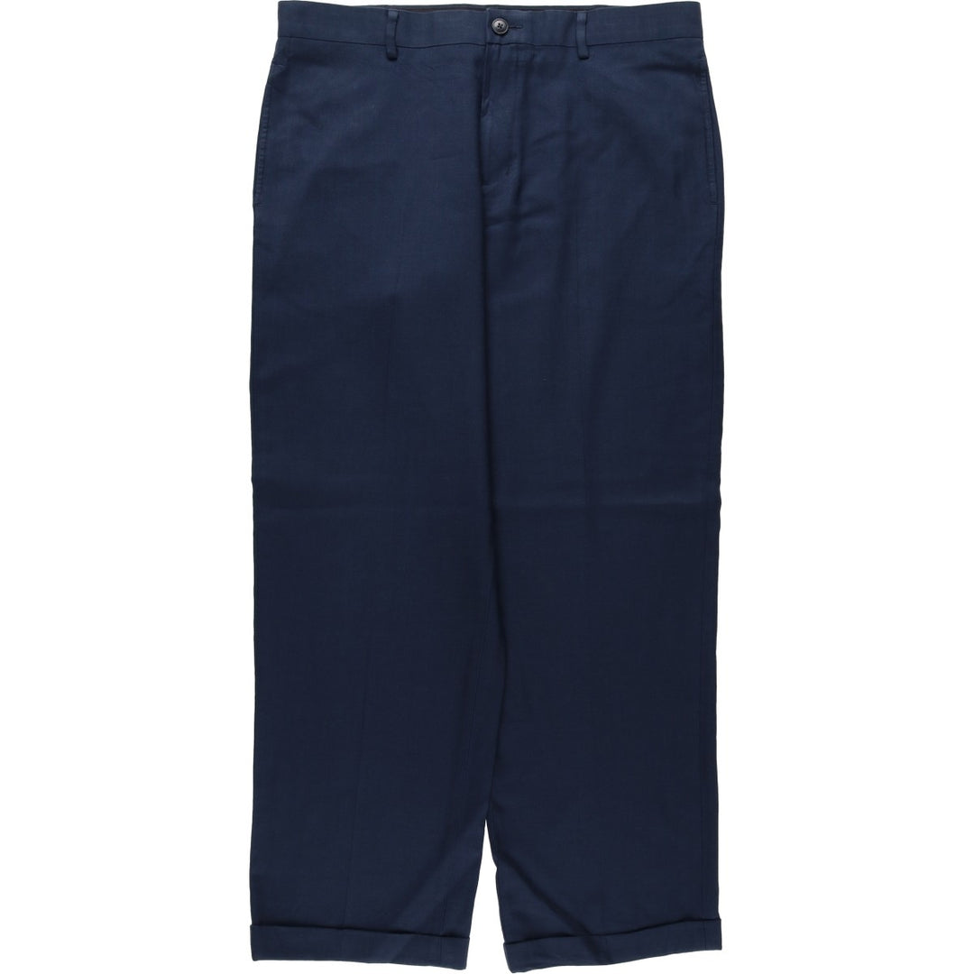 LLBean CLASSIC FIT Wool Pants, Men's Size W37 (approx.) wool navy blue type Vintage Second Hand