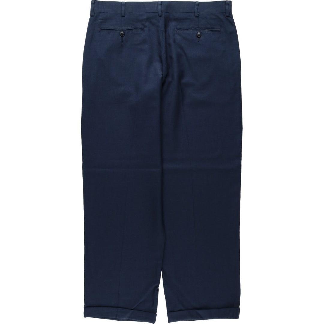 LLBean CLASSIC FIT Wool Pants, Men's Size W37 (approx.) wool navy blue type Vintage Second Hand