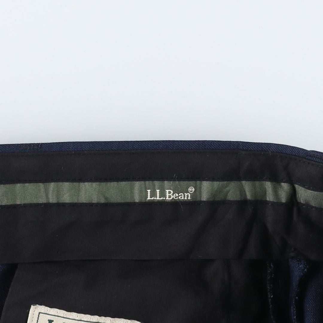 LLBean CLASSIC FIT Wool Pants, Men's Size W37 (approx.) wool navy blue type Vintage Second Hand