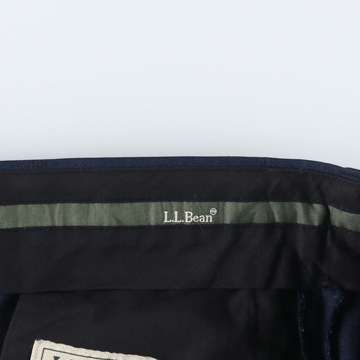 LLBean CLASSIC FIT Wool Pants, Men's Size W37 (approx.) wool navy blue type Vintage Second Hand
