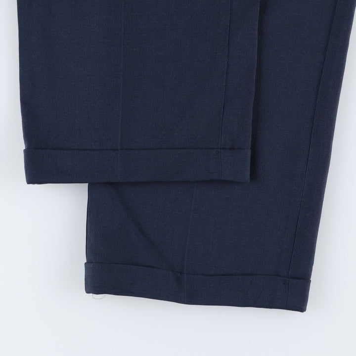 LLBean CLASSIC FIT Wool Pants, Men's Size W37 (approx.) wool navy blue type Vintage Second Hand