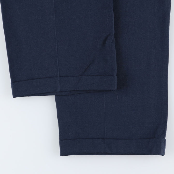 LLBean CLASSIC FIT Wool Pants, Men's Size W37 (approx.) wool navy blue type Vintage Second Hand