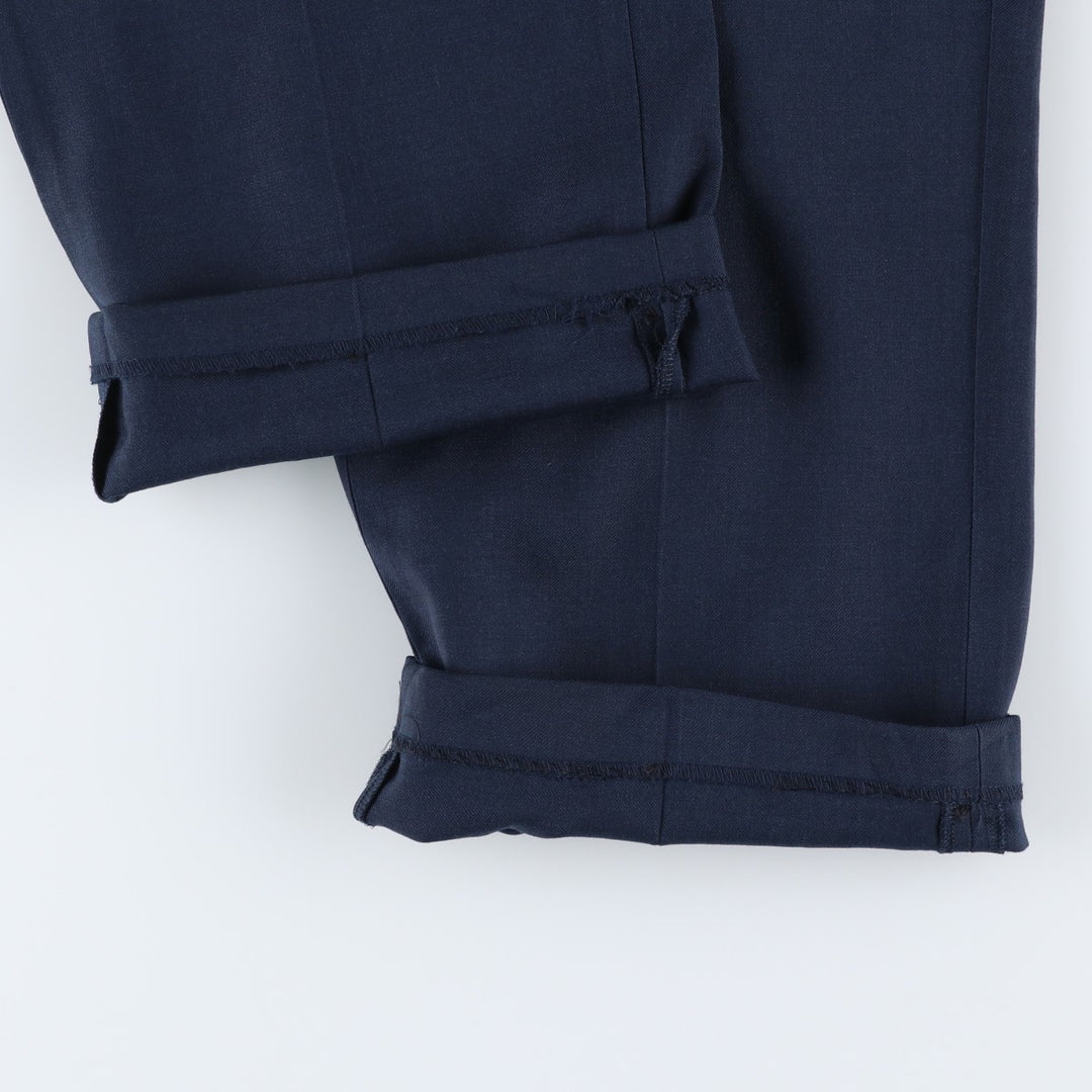 LLBean CLASSIC FIT Wool Pants, Men's Size W37 (approx.) wool navy blue type Vintage Second Hand