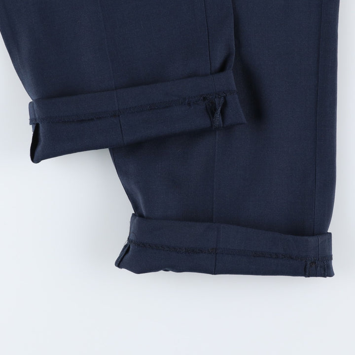 LLBean CLASSIC FIT Wool Pants, Men's Size W37 (approx.) wool navy blue type Vintage Second Hand