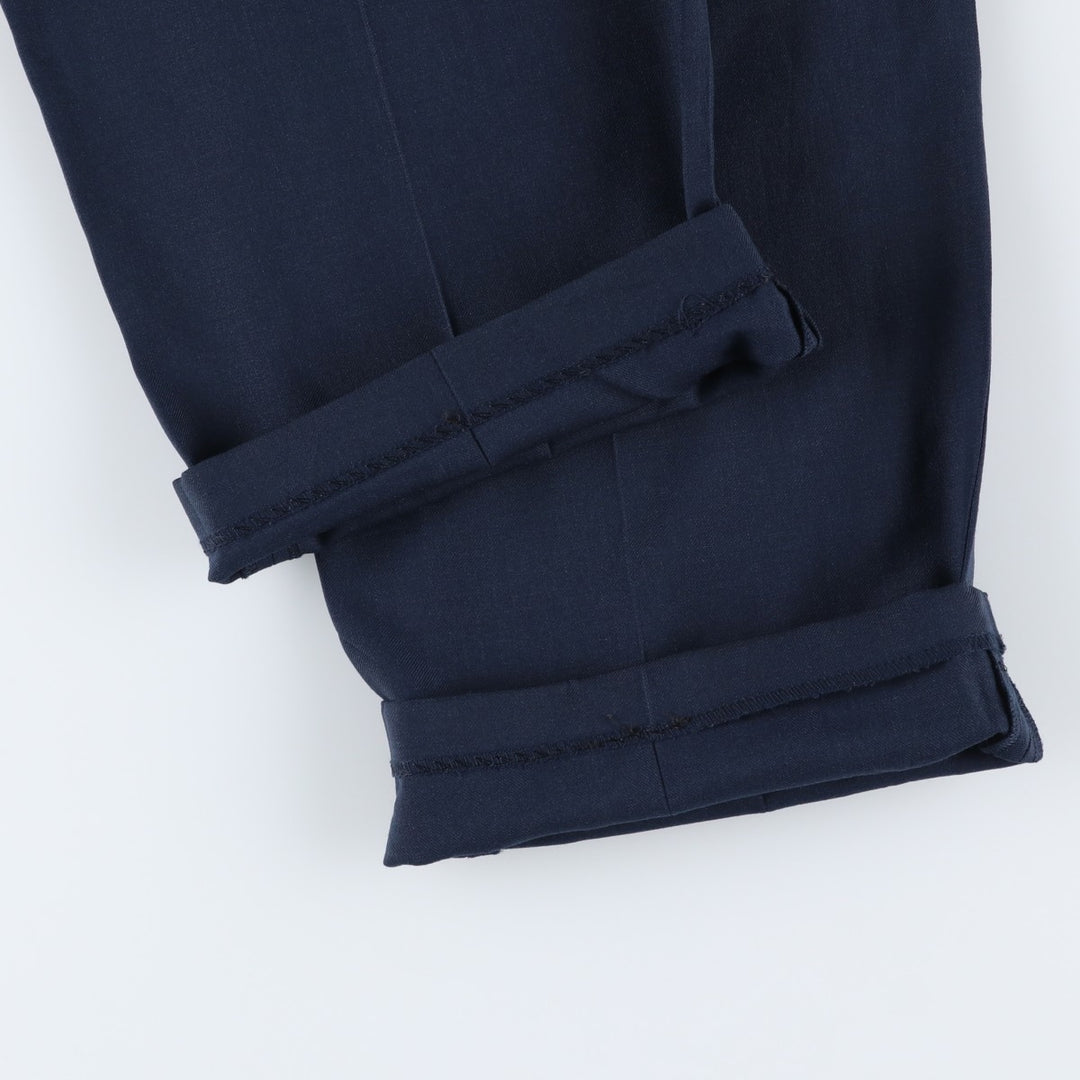 LLBean CLASSIC FIT Wool Pants, Men's Size W37 (approx.) wool navy blue type Vintage Second Hand