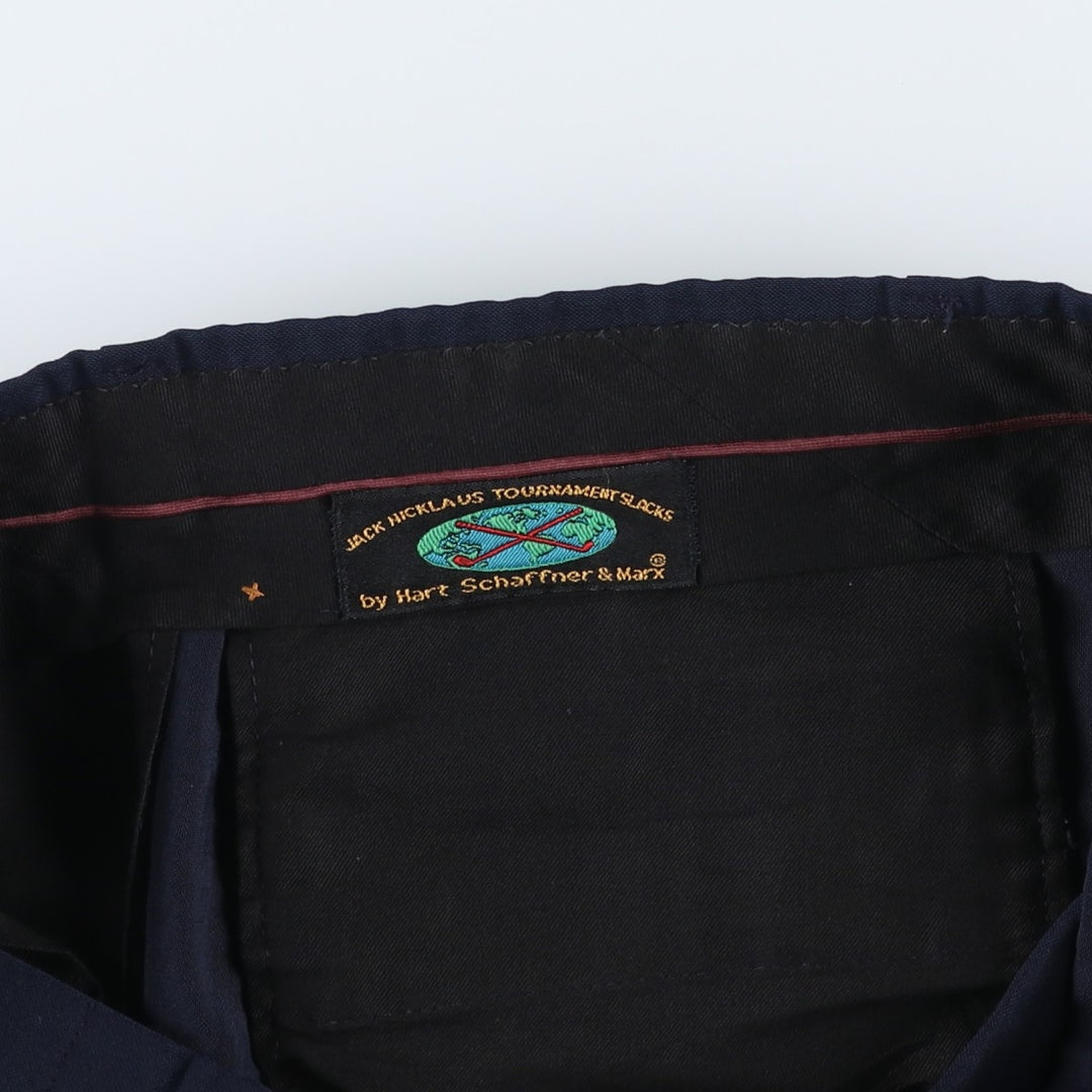 Hart Schaffner and Marx Jack Nicklaus Tournament Slacks, Men's W34 (approx.), Vintage. unclear navy blue type Vintage Second Hand