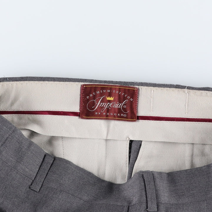 Haggar Imperial Wool Trousers/Slacks, Men's Size W34 (approx.) wool gray type Vintage Second Hand