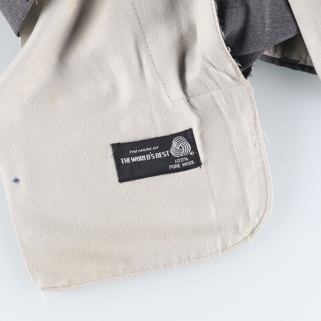 Haggar Imperial Wool Trousers/Slacks, Men's Size W34 (approx.) wool gray type Vintage Second Hand