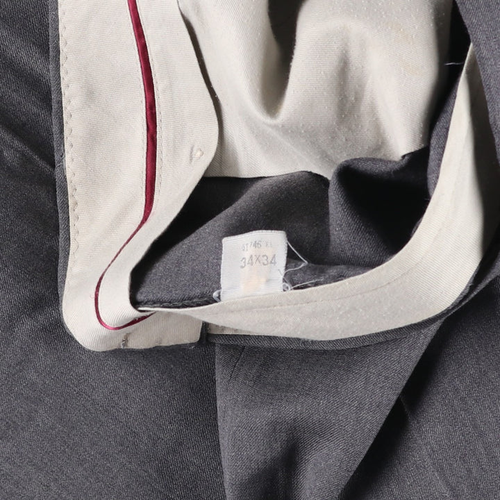 Haggar Imperial Wool Trousers/Slacks, Men's Size W34 (approx.) wool gray type Vintage Second Hand