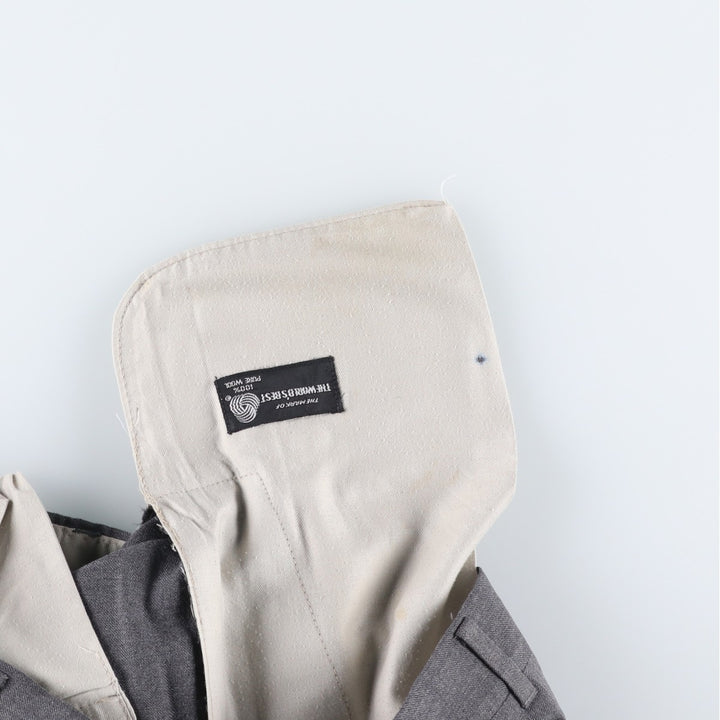 Haggar Imperial Wool Trousers/Slacks, Men's Size W34 (approx.) wool gray type Vintage Second Hand