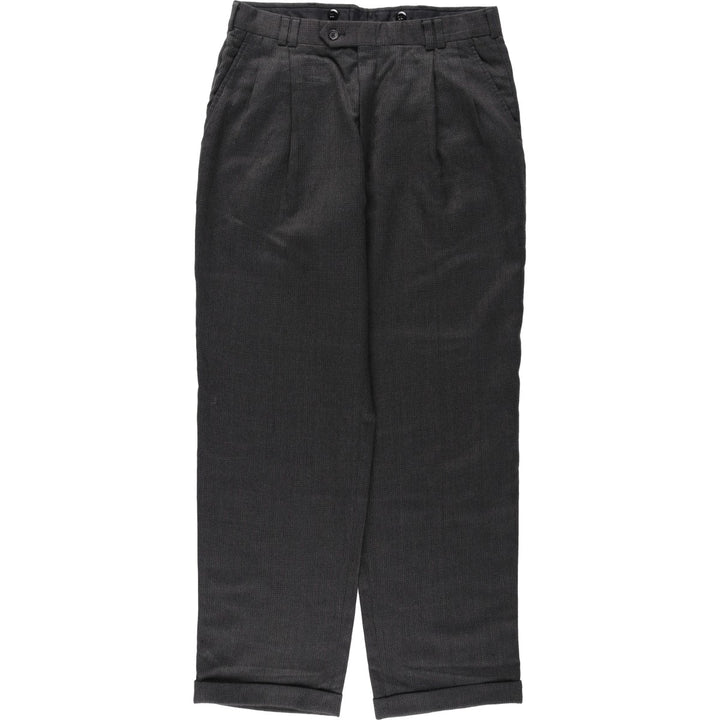 Vintage two-pleat slacks for men, size W33 unclear Charcoal Vintage Second Hand