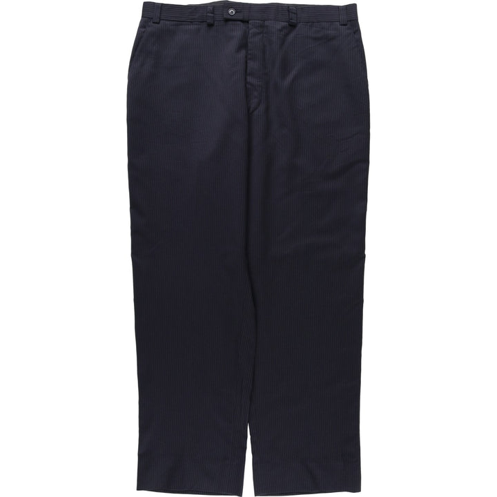 Calvin Klein striped pattern slacks pants, men's size W37 (approx.) unclear navy blue type Vintage Second Hand