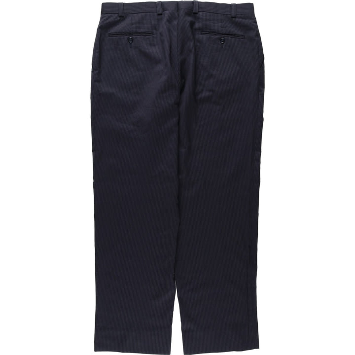 Calvin Klein striped pattern slacks pants, men's size W37 (approx.) unclear navy blue type Vintage Second Hand