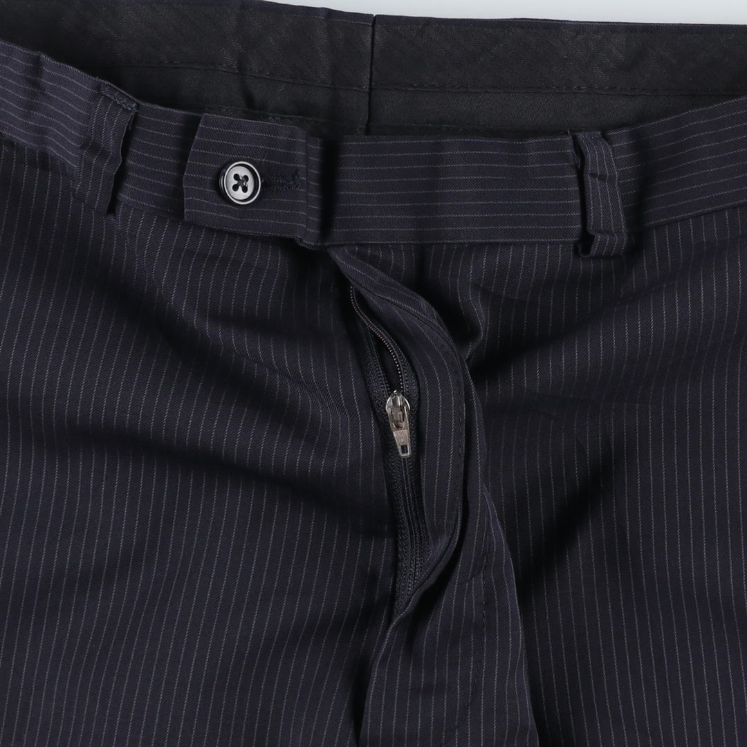Calvin Klein striped pattern slacks pants, men's size W37 (approx.) unclear navy blue type Vintage Second Hand