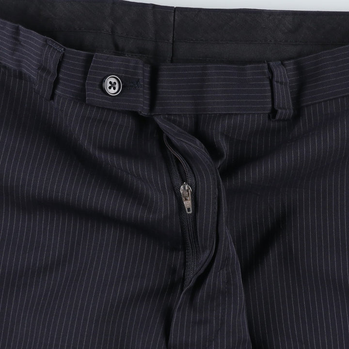 Calvin Klein striped pattern slacks pants, men's size W37 (approx.) unclear navy blue type Vintage Second Hand