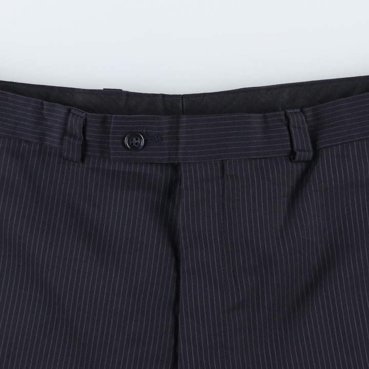 Calvin Klein striped pattern slacks pants, men's size W37 (approx.) unclear navy blue type Vintage Second Hand