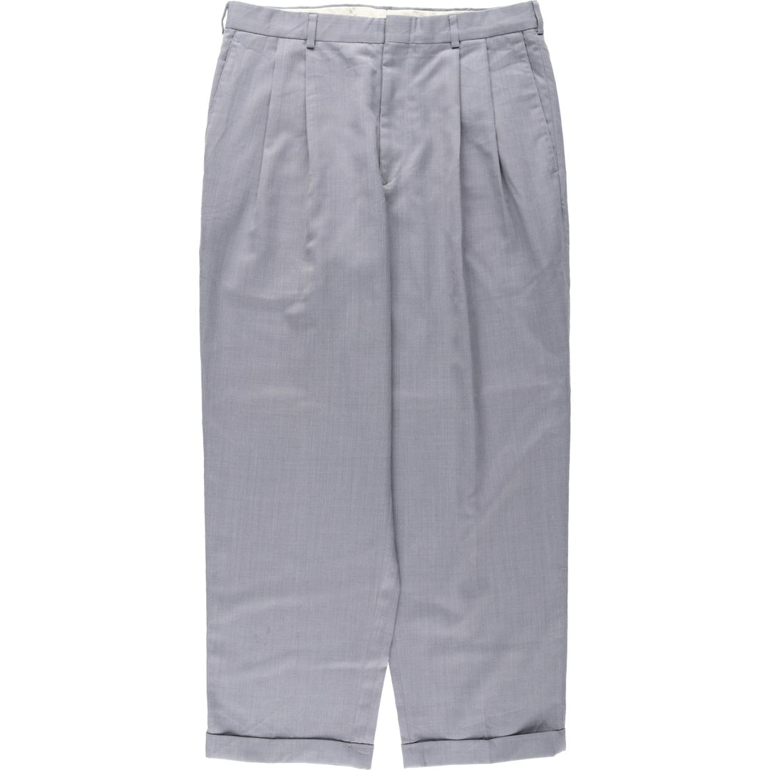 1990'S Levi's SLATES ORIGINAL FIT Two-Pleat Slacks Pants, Men's Size W34 (approx.), Vintage polyester gray type Vintage Second Hand