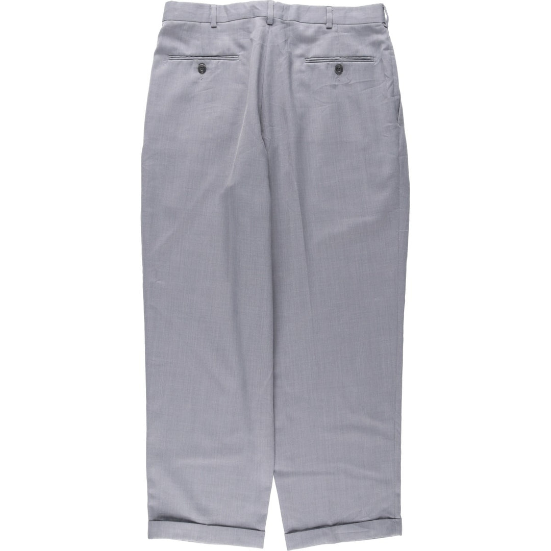 1990'S Levi's SLATES ORIGINAL FIT Two-Pleat Slacks Pants, Men's Size W34 (approx.), Vintage polyester gray type Vintage Second Hand
