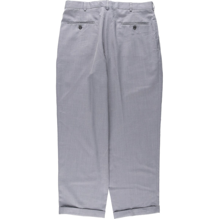 1990'S Levi's SLATES ORIGINAL FIT Two-Pleat Slacks Pants, Men's Size W34 (approx.), Vintage polyester gray type Vintage Second Hand