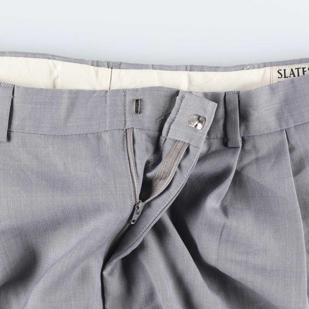 1990'S Levi's SLATES ORIGINAL FIT Two-Pleat Slacks Pants, Men's Size W34 (approx.), Vintage polyester gray type Vintage Second Hand