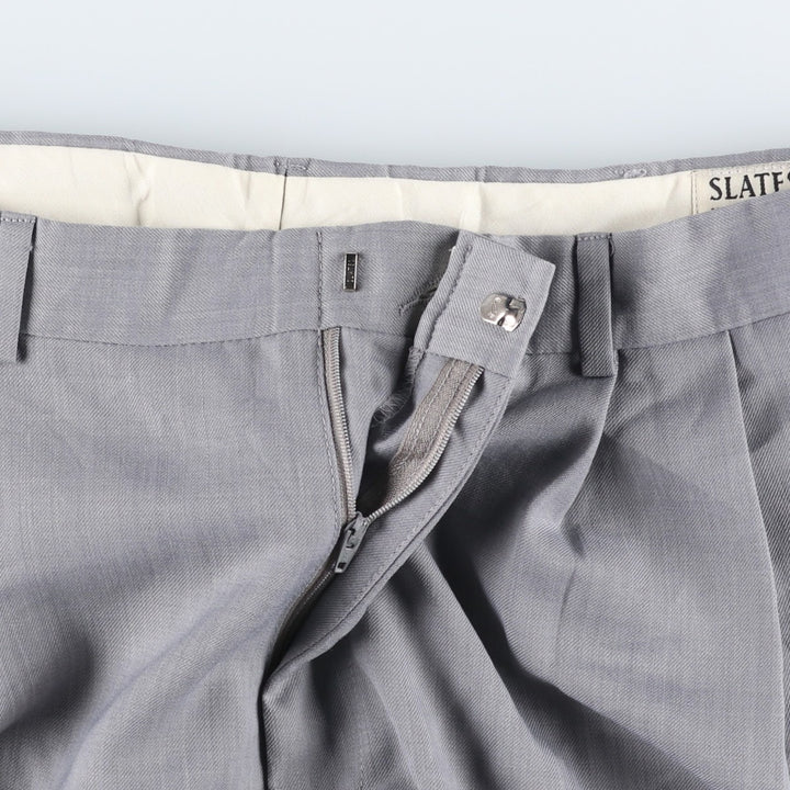 1990'S Levi's SLATES ORIGINAL FIT Two-Pleat Slacks Pants, Men's Size W34 (approx.), Vintage polyester gray type Vintage Second Hand
