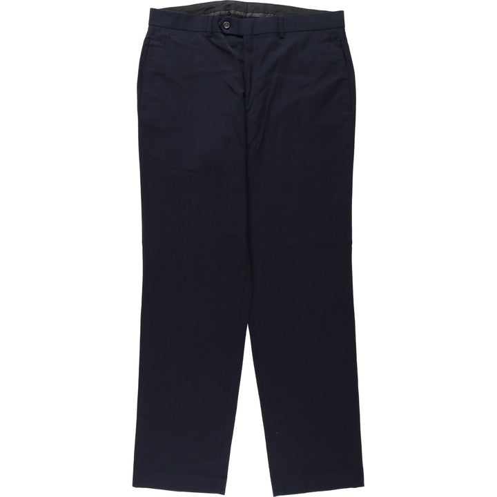 Ralph Lauren LAUREN wool trousers/slacks for men, size W35 (approx.) wool navy blue type Vintage Second Hand