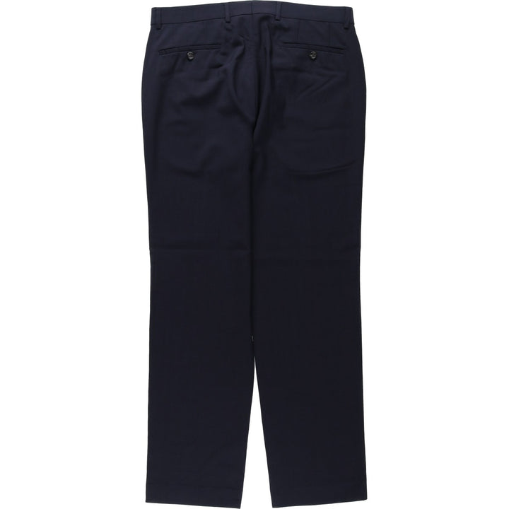 Ralph Lauren LAUREN wool trousers/slacks for men, size W35 (approx.) wool navy blue type Vintage Second Hand