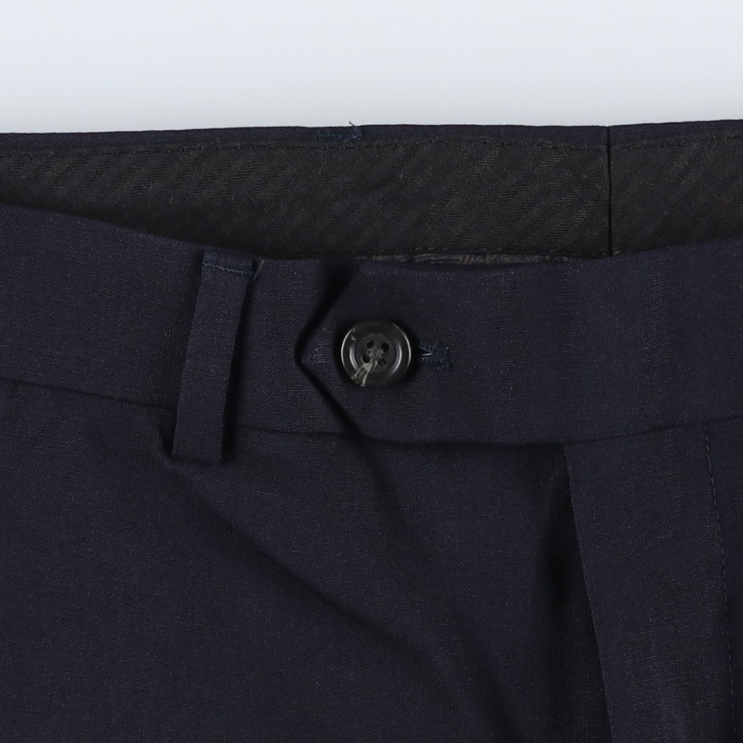 Ralph Lauren LAUREN wool trousers/slacks for men, size W35 (approx.) wool navy blue type Vintage Second Hand