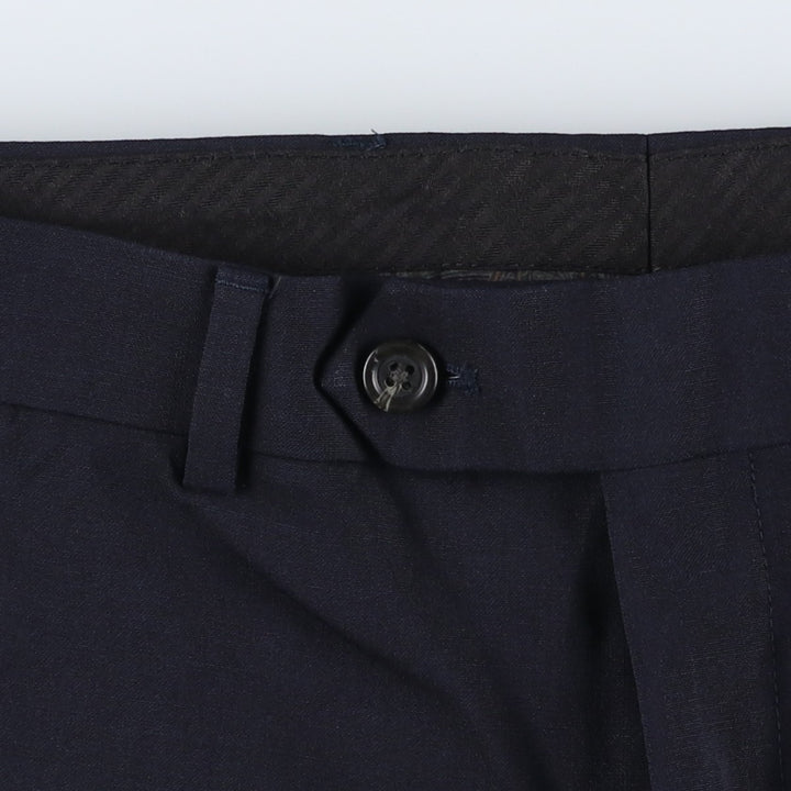 Ralph Lauren LAUREN wool trousers/slacks for men, size W35 (approx.) wool navy blue type Vintage Second Hand