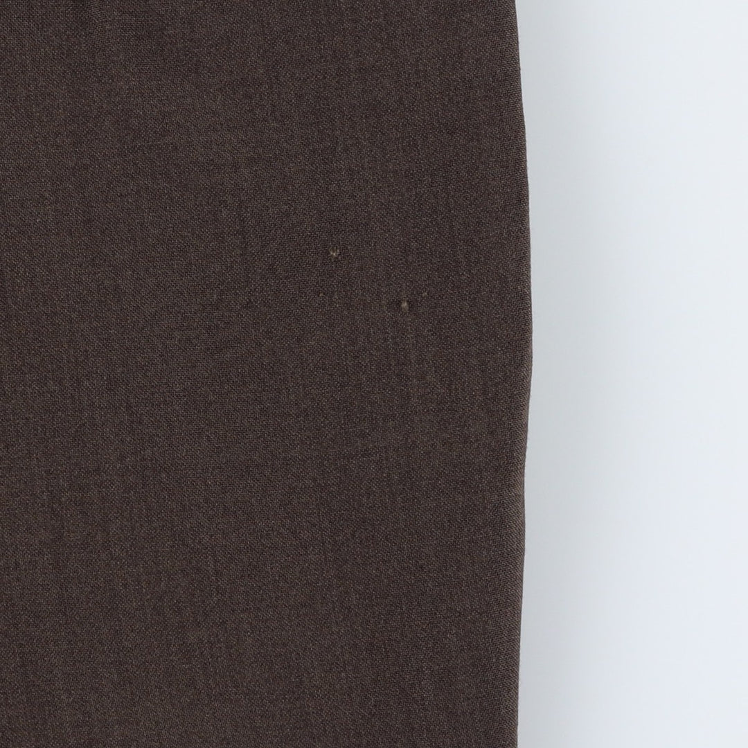 80s-90'S TOWNCRAFT Pleated Trousers, Two-Pleat Slacks, Made in USA, Men's W34 (approx.), Vintage polyester walnut Vintage Second Hand