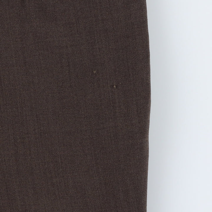 80s-90'S TOWNCRAFT Pleated Trousers, Two-Pleat Slacks, Made in USA, Men's W34 (approx.), Vintage polyester walnut Vintage Second Hand