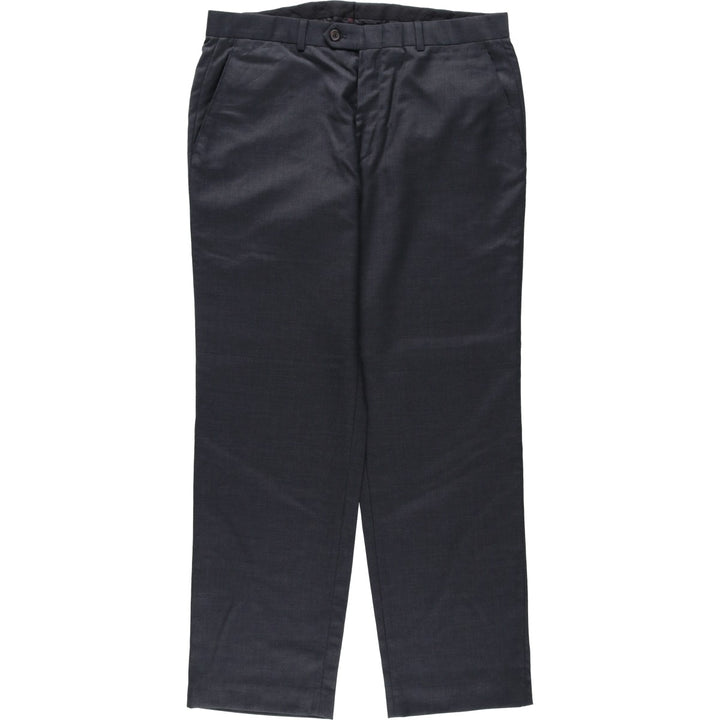 Ralph Lauren wool trousers/slacks, made in Canada, men's size W35 (approx.). wool Charcoal Vintage Second Hand