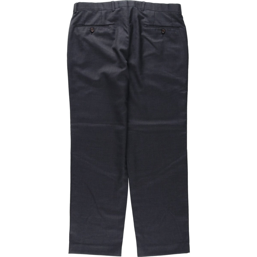 Ralph Lauren wool trousers/slacks, made in Canada, men's size W35 (approx.). wool Charcoal Vintage Second Hand