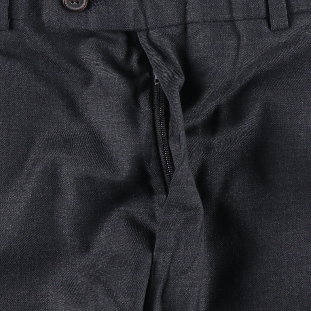 Ralph Lauren wool trousers/slacks, made in Canada, men's size W35 (approx.). wool Charcoal Vintage Second Hand