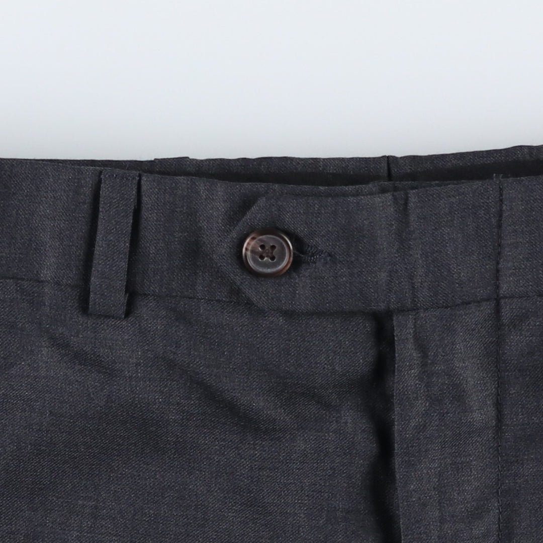 Ralph Lauren wool trousers/slacks, made in Canada, men's size W35 (approx.). wool Charcoal Vintage Second Hand