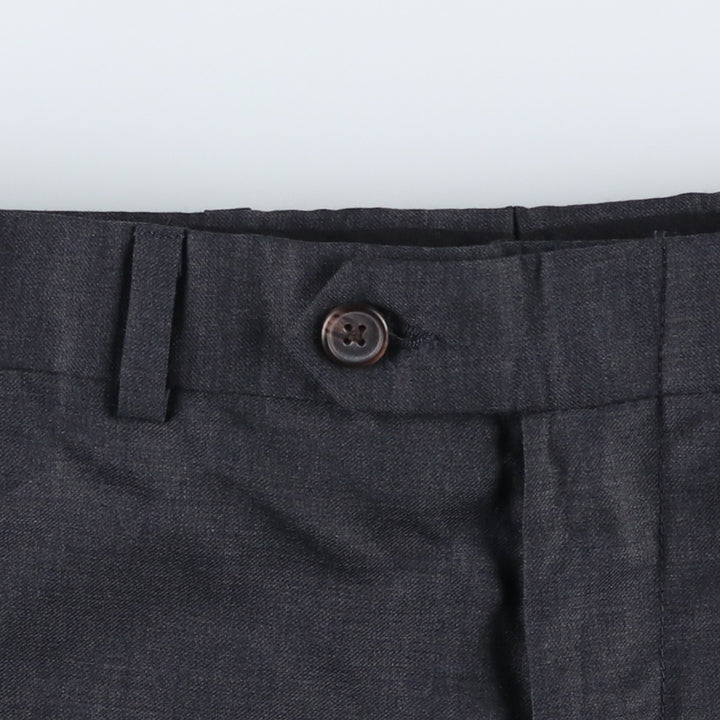 Ralph Lauren wool trousers/slacks, made in Canada, men's size W35 (approx.). wool Charcoal Vintage Second Hand