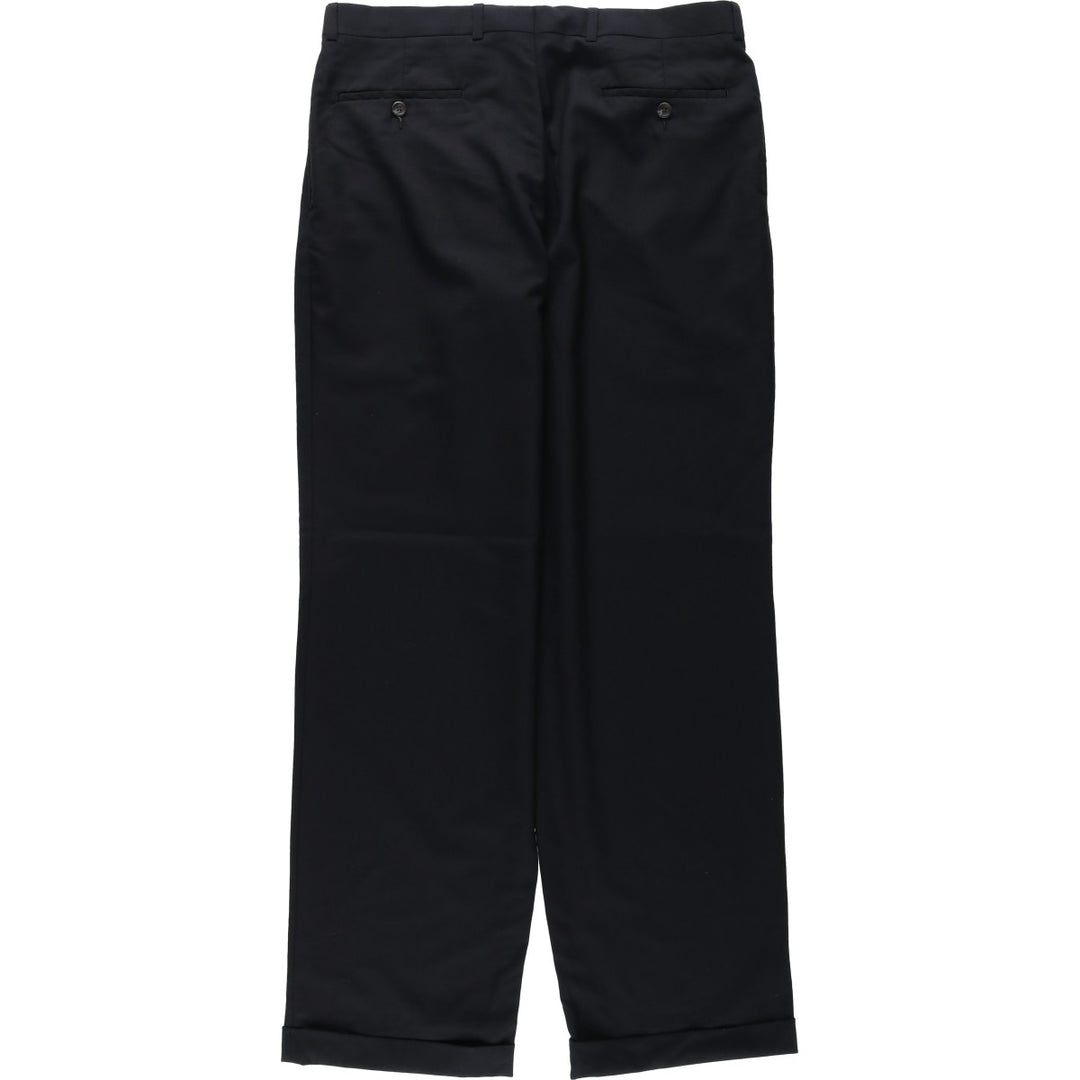 Ralph Lauren Total Comfort two-pleat wool trousers/slacks, made in Canada, men's size W35 (approx.) wool black type Vintage Second Hand