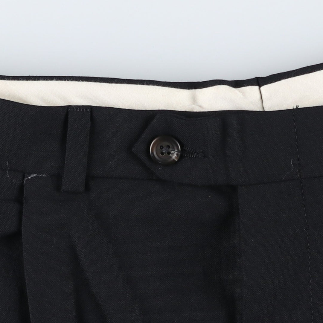 Ralph Lauren Total Comfort two-pleat wool trousers/slacks, made in Canada, men's size W35 (approx.) wool black type Vintage Second Hand