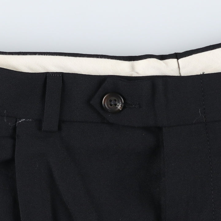 Ralph Lauren Total Comfort two-pleat wool trousers/slacks, made in Canada, men's size W35 (approx.) wool black type Vintage Second Hand