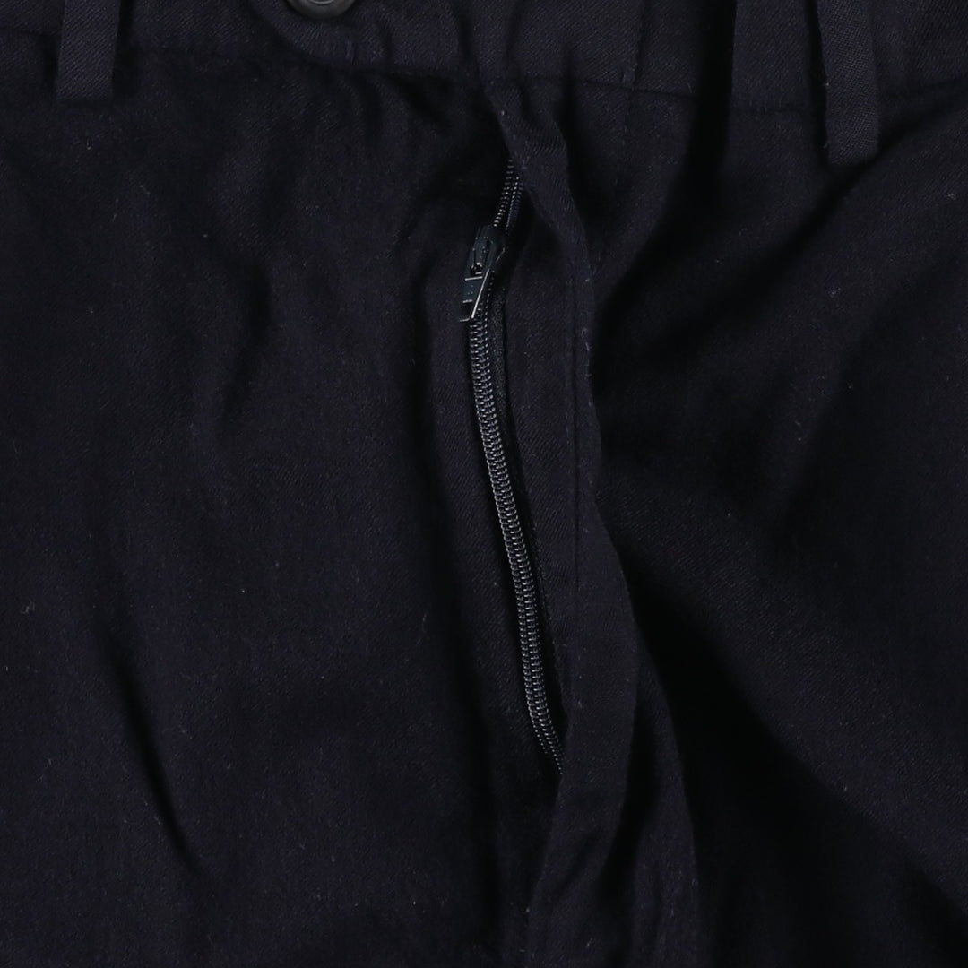 Ralph Lauren LAUREN Two-pleat Wool Pants, Men's Slacks, Size W37 wool navy blue type Vintage Second Hand