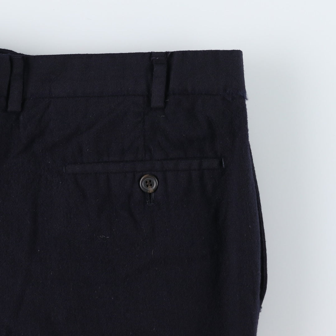 Ralph Lauren LAUREN Two-pleat Wool Pants, Men's Slacks, Size W37 wool navy blue type Vintage Second Hand
